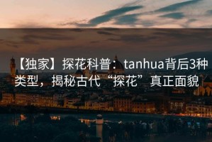 【独家】探花科普：tanhua背后3种类型，揭秘古代“探花”真正面貌