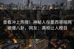 查看冲上热搜！神秘人在墨西哥暗网被爆八卦，网友：真相让人瞠目