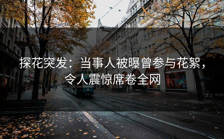 探花突发：当事人被曝曾参与花絮，令人震惊席卷全网