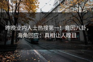 昨晚业内人士热搜第一！竟因八卦，海角回应：真相让人瞠目