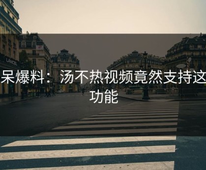 惊呆爆料：汤不热视频竟然支持这些功能