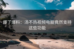 爆了爆料：汤不热视频电脑竟然支持这些功能