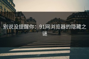 别说没提醒你：91网浏览器的隐藏之谜