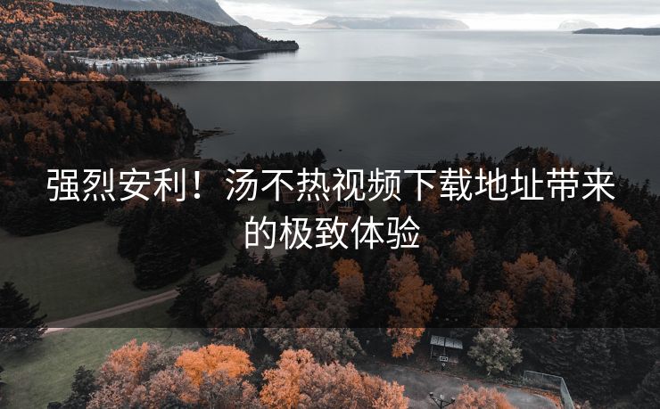 强烈安利！汤不热视频下载地址带来的极致体验