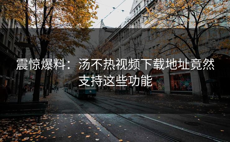 震惊爆料：汤不热视频下载地址竟然支持这些功能
