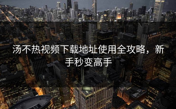 汤不热视频下载地址使用全攻略，新手秒变高手